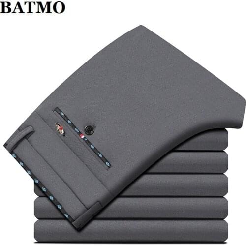 BATMO 2021 new arrival summer thin mens casual pants,male trousers ,plus-size 28-38 k028