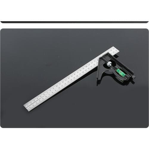 300mm(12'') Right Angle Ruler Adjustable Engineer Combination Try Square Set Horizontal Ruler Angle for Woodworking Tools
