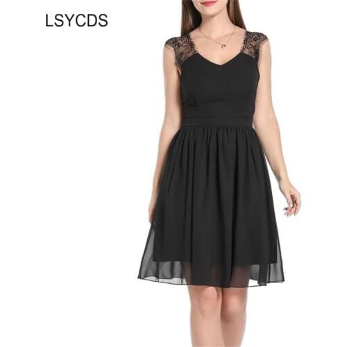 LSYCDS Black Summer Dresses