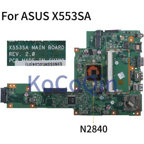 KoCoQin Laptop motherboard For ASUS X553SA X553S X553SA F553S A553S Mainboard REV.2.0 SR29E tested