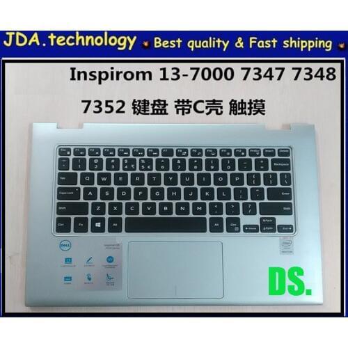 MEIARROW 96%New Orig Plamrest topcase For DELL INSPIRON 13-7000 7347 7348 7352 US Keyboard Upper Cover Touchpad