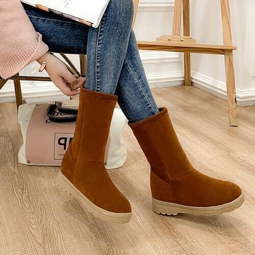 SAMSACQ Winter Warm Boots Lightweight Ankle Snow Boots Male Comfortable Plush Cotton Shoes Unisex Outdoor Walking Footwear