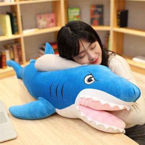 Grey Blue Plush Shark From I Kea Soft Pillow Big Animal Plush Toys Giant Shark Stuffed Toys Baby Playmate Kids Gift 90/120/150cm