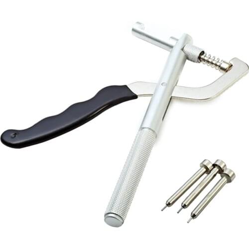 Watch Repair Tool Kit Metal Clock Tool Steel Band Pin Remover Pliers Link Adjuster with 3 Spare Pin Watchmaking Tool Accessories