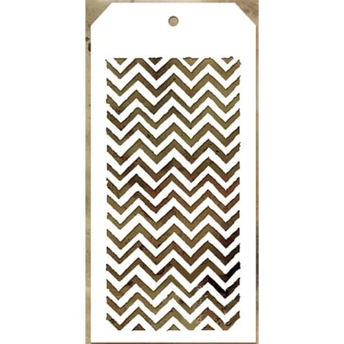2021 New Label Tag Plastic Stencil For DIY Craft Making Wavy Stripes Pattern Scrapbooking Background Card No Metal Cutting Dies