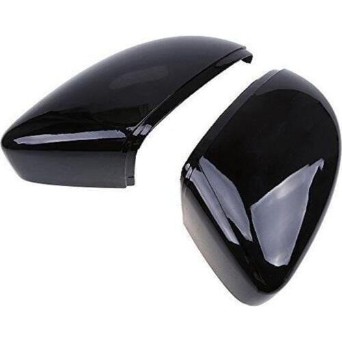 Pair For VW Beetle CC Eos Passat Scirocco Glossy Black Mirror Cover Caps Rearview Mirrors Cover Case Car Side Wing Mirrors Cover