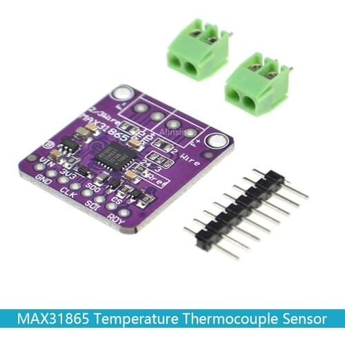MAX31865 PT100 to PT1000 RTD-to-Digital Converter Board Temperature Thermocouple Sensor Amplifier Module 3.3V/5V For Arduino