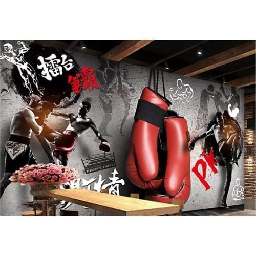 Custom photo 3d wallpaper Boxing gym background wall panels background living room home improvement wallpaper for wall 3d