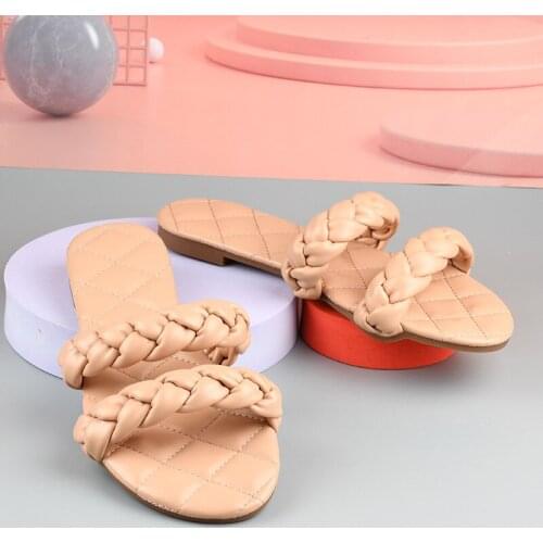 Sexy Sandals Summer Flat Slippers Outdoor Leisure Beach Womens Shoes Solid Color Open Toe Plus Size