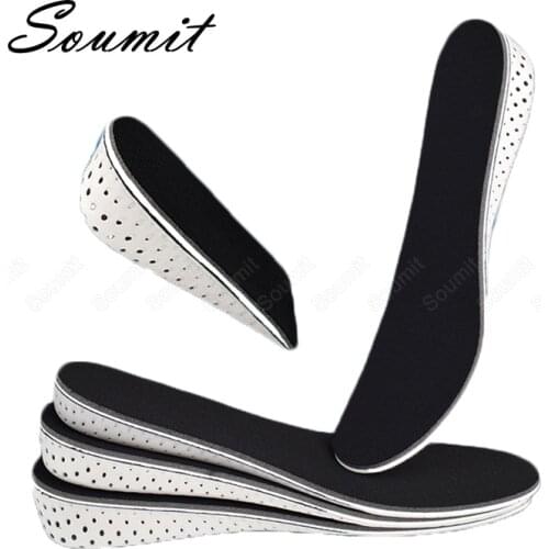 Sport Running Height Increase Insole for Men Women Support Sneakers Shock Absorption Inserts Heighten Shoe Comfortable Cushion