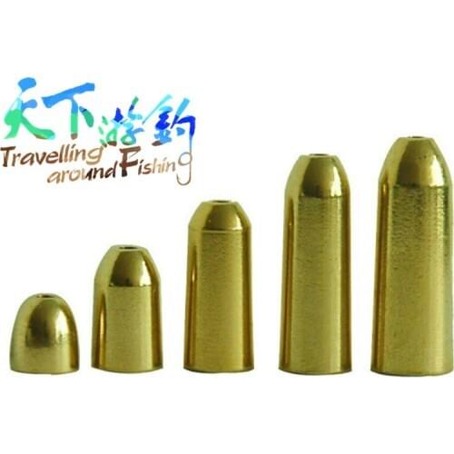 TAF 50Pcs/Lot 1.8g/3.5g/5g/7g/10g Different Weight Fishing Sinker Copper Weight Fishing Tackle Carp Fishing Accessories Feeder