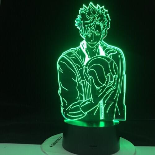 TETSURO KUROO LED ANIME LAMP (HAIKYUU) Manga Gift Anime 3d Lamp Night Light Lamp Otaku Gift Well Packed And Fast Dropshipping
