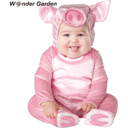 Wonder Garden Infant Toddler Baby Girls Pink Piggy Animal Halloween Cosplay Costume Purim Holiday Costume