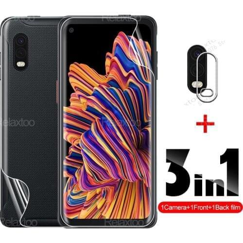 3 in 1 Camera Protector Glass For Samsung Galaxy Xcover Pro X Cover Protective Safety Screen Clear Full Coverage Hydrogel Film