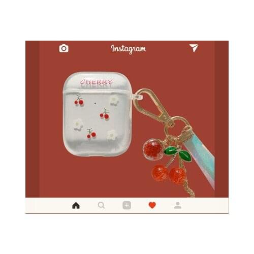 For Airpods1/2 generation earphone protective cover silicone bluetooth earphone cover soft shell cute belt hanging girl