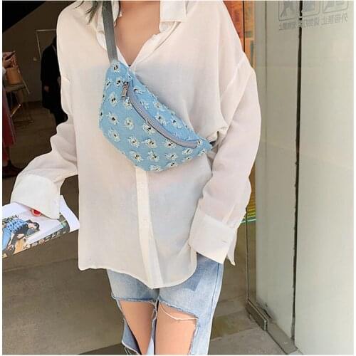 Made in China Open Hole Leisure Ripped Ladys Pocket Womens Waist Bag