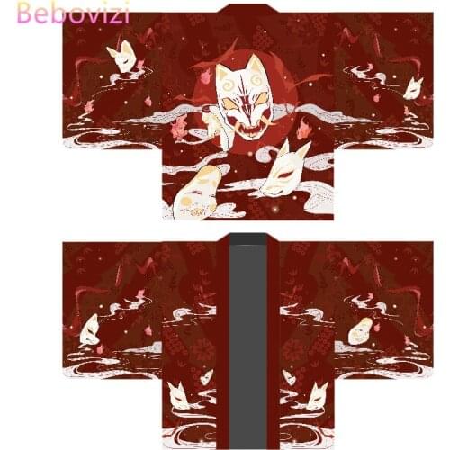 2021 New Summer Loose Nicholas Black Japanese Streetwear Cardigan Women Men Harajuku Haori Kimono Cosplay Blouse Top Yukata