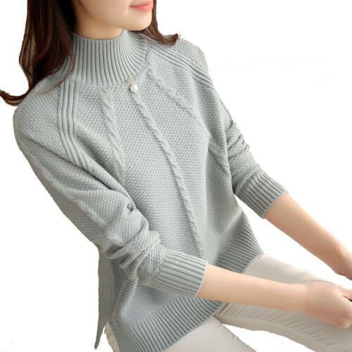 Full Winter Clothes Women Sweater New High Elastic Turtleneck Pullovers Female Solid Color Knitted Sweaters Ladies Slim Tops