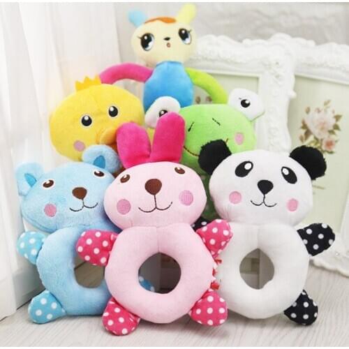 Pet Plush Dog Chew Toy Animal Shape Circle Ring Design Doll Interactive Squeak Toys For Puppy Dog Clean Teeth 16cm