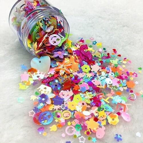 10g Mix Sequin for Craft Glitter Star Heart Flower Unicorn Mermaid Rabbit Shell Sequins Paillettes DIY Manicure Nail Art Decor