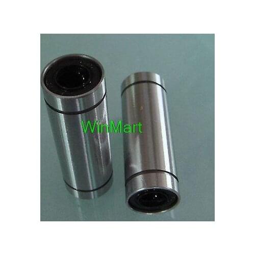2) Round Long Type CNC Linear Motion Metal Shield Bearing LM 10LUU 10*19*55mm