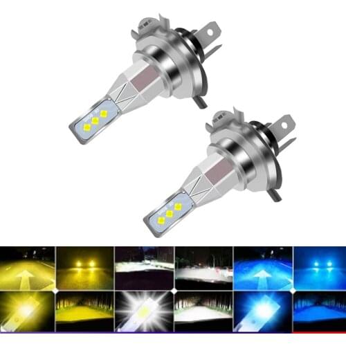 New 2pcs H7 H8 H11 HB4 9006 HB3 9005 H16 H10 H4 Car HeadLights Luces LED Auto Headlamp Bulbs Nebbia Motorycle 6000K 12V 24V