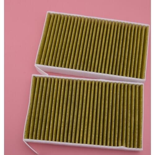 2pcs PM2.5 Cabin Air Conditioning Filter Activated Carbon Replacement Paper Fit For Tesla Model 3 2017 2018 2019