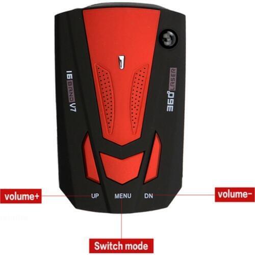 360 Degree Car 16 Band V7 GPS Speed Safe Radar Detector Voice Alert Laser