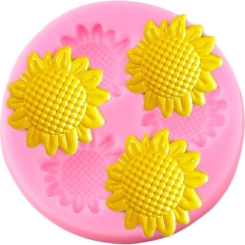 3D Cartoon Sun Flower Silicone Mold Fondant Cake Decorating Tools Cupcake Topper Molds Candy Resin Clay Chocolate Gumpaste Mould