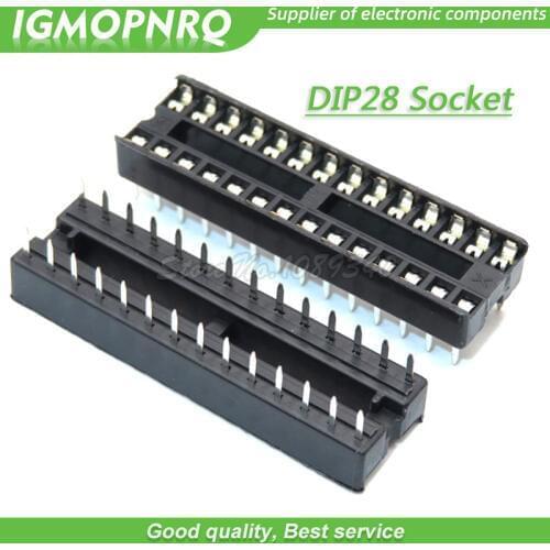 50pcs/lot 28pin DIP IC sockets Adaptor Solder Type 28 pin Narrow body New Original Free Shipping