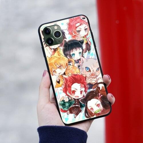 Kimetsu no Yaiba Chibi Phone case cover shell For iPhone SE 6s 7 8 Plus X XR XS 11 Pro Max Samsung S Note 8 9 10 20 Plus ultra