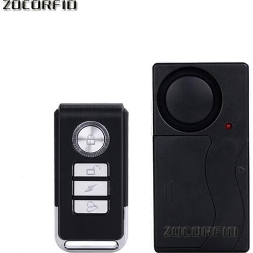 Home Security Wireless Remote Control 105decibels Vibration Motorcycle- Bike/ Door -Window Detector Burglar Alarm