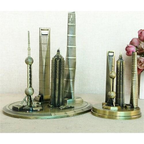 Home Decoration Figurines Oriental Pearl Tower Model Night Light Model Home Decoration Accessories Bedside Decor Ornaments Gifts