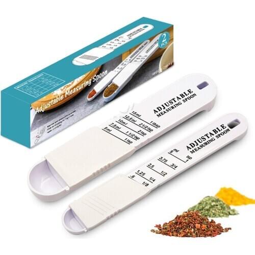 Kitchen tools Adjustable plastic coffee measuring spoons Seasoning seasoning powdered sugar measuring combination measuring tool