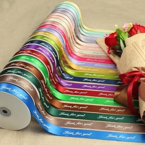 1''25MM Sweet Love Printed Polyester Ribbon for Wedding Christmas Party Decorations DIY Bow Craft Ribbons Card Gifts Wrapping