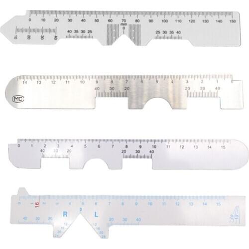 4 Pack PD Ruler Optical Vernier Pupilary Ruler Distance Meter Eye Ophthalmic Tool Straight Edge PD Ruler M7DA