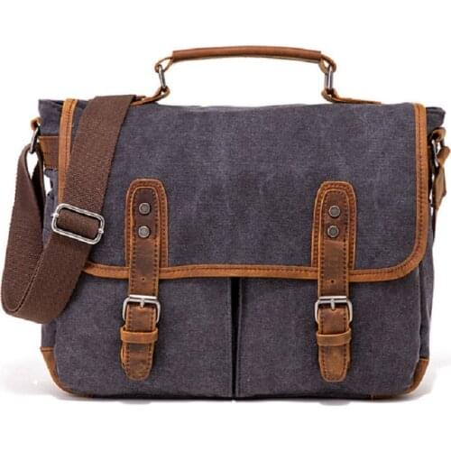 M279 Vintage Messenger Bags Canvas Leather Big Shoulder Bag Famous Designer Brands High Quality Unisex Travel Bags Briefcase