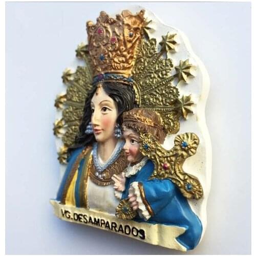New Virgin Mary, Farias, Valencia, Spain 3D Fridge Magnets Tourism Souvenirs Refrigerator Magnetic Stickers Gift