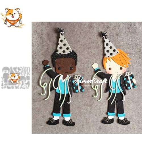 Party Boy Metal Cutting Dies Mold Knife Scrapbooking Stencil DIY Embossing Craft Die Cuts Card Making New Dies For 2021
