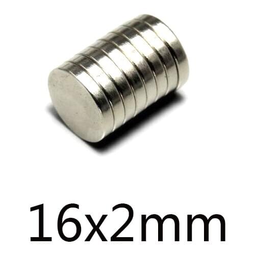 20/50/100pcs 16x2 mm Powerful Magnets 16mmx2mm Neodymium Magnet 16x2mm Fridge Permanent NdFeB Strong Magnetic 16*2 mm