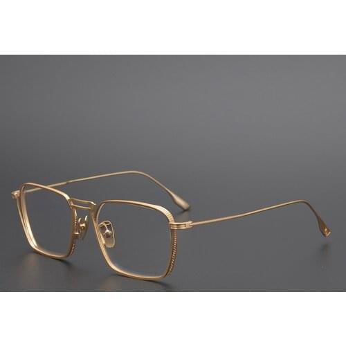 Original Quality Titanium Metal Brand Eyeglasses For Men Myopia Prescription Optical Glasses Frame Retro Square Glasses