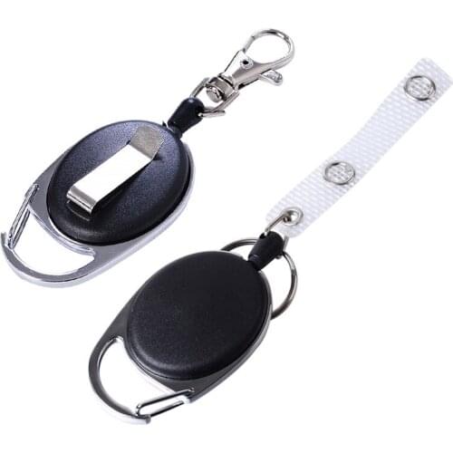2021 New Wire Rope Camping Telescopic Burglar Chain Keys Holder Tactical Keychain Key Ring Return Retractable