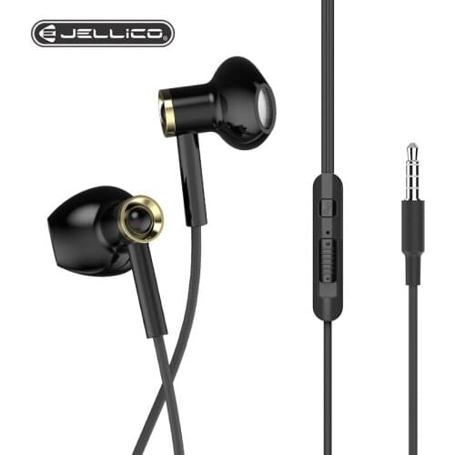 Jellico New Sport Wholesale Wired Earphone Super Bass 3.5mm Stereo Earbud Headset With Mic rophone Hands Free for Xiaomi Samsung