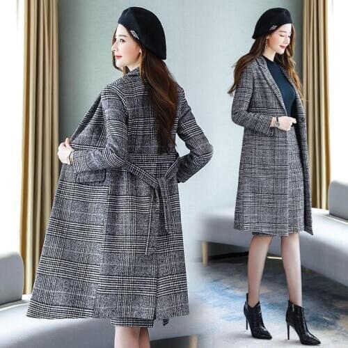 Autumn and Winter New Womens Temperament Is Thin Woolen Coat and Skirt Two-piece Suit