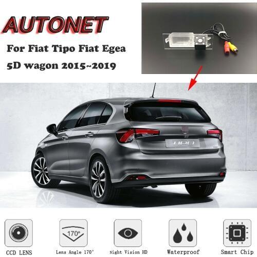 AUTONET HD Night Vision Backup Rear View camera For Fiat Tipo / Fiat Egea 5D wagon 2015~2019 CCD/license plate camera