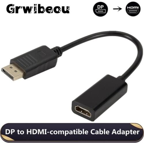 DP to HDMI-compatible Cable Adapter Male To Female For HP/DELL Laptop PC Display Port to 1080P HDMI-com' Cable Adapter Converter