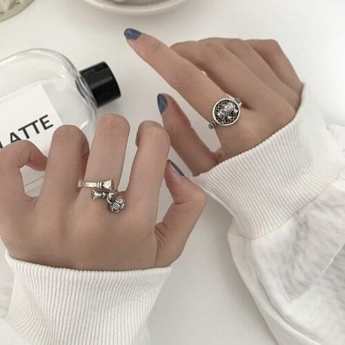 Silver Plated Animal Elephant Ring Lady Couple Trendy Retro Punk Hip Hop Rock Party Ring Lady Jewelry Gift Wholesale