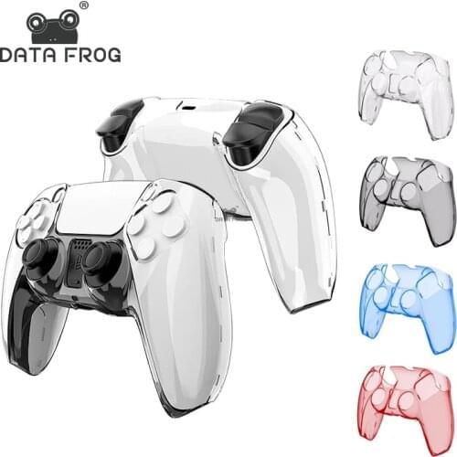 DATA FROG Transparent Hard Shell For PS5 Controller Protective Crystal Case Clear Cover for Playstation5 Gamepad Accessories