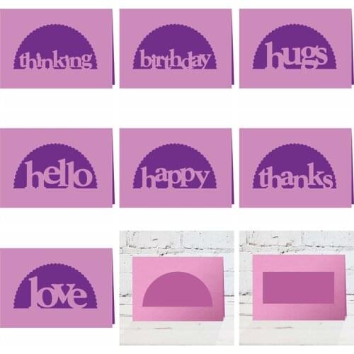 Frame & Letter Words Metal Cutting Dies DIY Scrapbooking Album Paper Cards Embossing Crafts Template New 2019