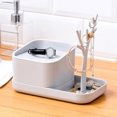Jewelry Box Multifunctional Detachable Mini Desktop Tree Branch Exquisite Workmanship Makeup Organizer Stable Connection Holder